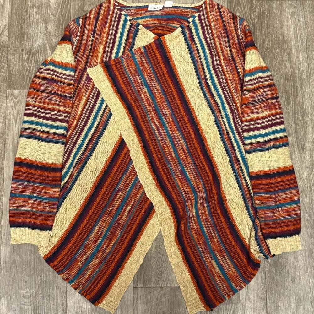 CATO Multicolored Striped Cardigan
